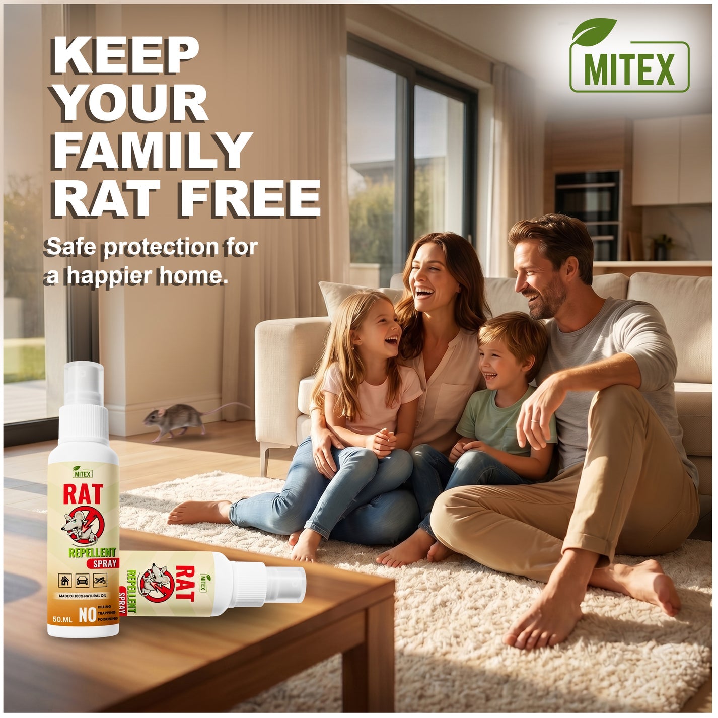 Buy 1 Get 2 free 💥 Rat Repellent Spray – Safe, Effective, and Eco-friendly