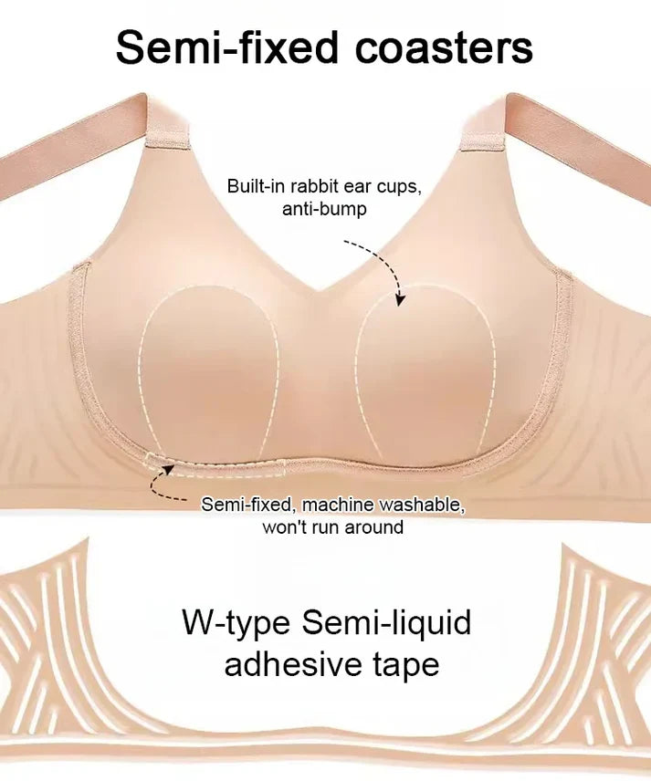 🔥 PACK OF 3 🏆 Wire-Free Non-Marking Skin-Friendly Push-Up Bra 🔥
